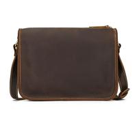 newsbirds Herren Echtleder Umhängetasche Retro Messenger Casual Business Handtasche Umhängetaschen | Aktentasche aus echtem Büffelleder, 9508 Braun