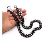 newtro TH01 Herren Biker-Schlüsselbörse Kette Trucker Jeanshose Kette Silber Schwarz Gold 43,2 cm 61 cm - Schwarz - 61 cm