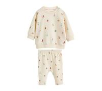 NEXT Baby Baby Jogginghose und Sweatshirt im Weihnachtsset Creme 80-86