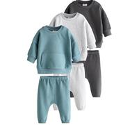 NEXT Baby Jungen Set mit Sweatshirt und Jogginghose, 6er-Pack Monochrom numeric_56-numeric_62