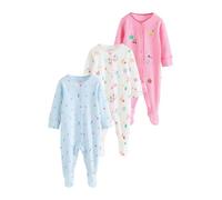 NEXT Baby Mädchen Gerippte Babyschlafanzüge Obst, 3er-Pack