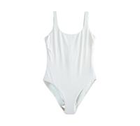 NEXT Damen Bauchformender Scoop Badeanzug mit Schleife hinten Cream Crinkle 42