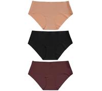 NEXT Damen Nahtlose Midi-Slips im 3er-Pack Black/Praline Nude/Chocolate Nude 36
