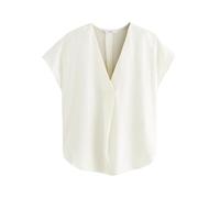 NEXT Damen Relaxed Fit Schlupfbluse mit V-Ausschnitt Creme 38