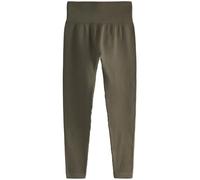 NEXT Damen Standard Gerippte Leggings mit hoher Taille Khaki Grün M