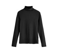 NEXT Damen Standard Langärmeliges Rippstrickoberteil mit Rollkragen Schwarz M