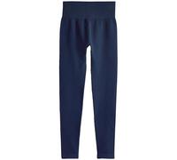 NEXT Damen Standard Nahtlos Gerippte Leggings mit hoher Taille Marineblau S