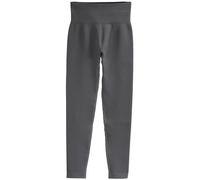 NEXT Damen Standard Nahtlos Gerippte Leggings mit hoher Taille Schiefergrau L