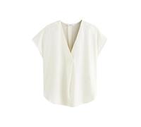 NEXT Damen Standard Relaxed Fit Schlupfbluse mit V-Ausschnitt Creme 38