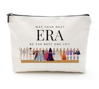 Next Era weiße Make-up-Tasche, Sänger-Merch, Kosmetiktasche für Fans, Damen, Geburtstagsgeschenk, Muttertag, Krankenschwester, Abschlussgeschenk für Musikliebhaber, Weiss/opulenter Garten, TS 007