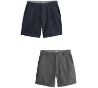 NEXT Herren 2er-Pack Chino-Shorts mit Stretch Navy/Charcoal 34