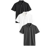 NEXT Herren 3er-Pack Kurzarm-Poloshirts aus Jersey, Muscle Fit