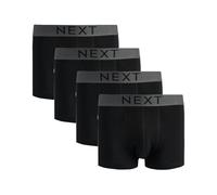 NEXT Herren Bequeme Boxershorts aus 100% Baumwolle mit elastischem Bund Schwarz L