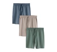 NEXT Herren Leichte Shorts, 3er-Pack Blue/Green/Neutral XL