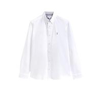 NEXT Herren Schmal Langärmeliges Slim Fit Oxfordhemd Weiß XS