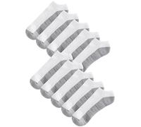NEXT Herren Sneaker-Socken mit gepolsterter Sohle, 10er-Pack White/Greys 46-49