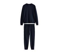 NEXT Herren Standard Langarm-Schlafanzug mit weicher Waffelstruktur Marineblau M