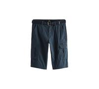 NEXT Herren Standard Lange Cargo-Shorts mit Gürtel Marineblau 40
