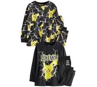 NEXT Jungen 2er-Pack Schlafanzüge mit Langen Ärmeln Pokémon Yellow/Black 134