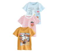 NEXT Jungen 3er-Pack Kurzarm-T-Shirts mit Applikation Red/White 98-104