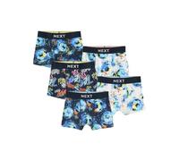 NEXT Jungen Boxershorts im 5er-Pack Blue Football Print 122-128