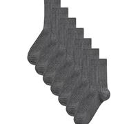 NEXT Jungen Gerippte Socken mit hohem Baumwollanteil, 7er-Pack Grau 41-44