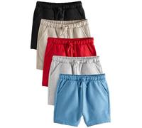NEXT Jungen Jerseyshorts im 5er-Pack Grau/Marineblau/Rot 86-92