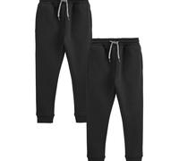 NEXT Jungen Jogginghose, 2er Pack-Skinny-Fit Schwarz Numeric_158
