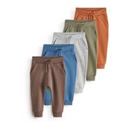 NEXT Jungen Jogginghose im 5er-Pack Blue/Rust Orange/ Khaki Green 98-104