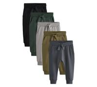 NEXT Jungen Jogginghose im 5er-Pack Grau/Schwarz/Grün 80-86