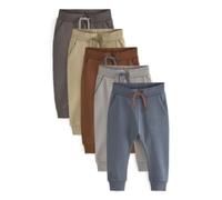 NEXT Jungen Jogginghose im 5er-Pack Khaki/Grau/Blau 62-68