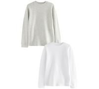 NEXT Jungen Langärmelige Thermo-Oberteile im 2er-Pack Grey/White 158-164