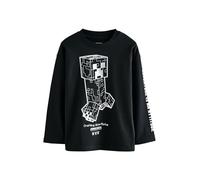 NEXT Jungen Minecraft Langarmshirt Black Creeper Numeric_116