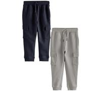 NEXT Jungen Slim Fit Cargo-Jogginghose, 2er Pack Navy/Grey 122