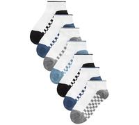 NEXT Jungen Sneaker-Socken, 7er-Pack White Checkerboard 31-36