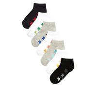 NEXT Jungen Sneaker-Socken mit hohem Baumwollanteil, 7er-Pack Weiß/Grau 37-40