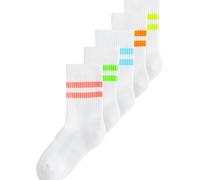 NEXT Jungen Socken mit gepolstertem Fußbett, 5er-Pack Bright Yellow/Green/Blue 37-40