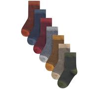 NEXT Jungen Socken mit hohem Baumwollanteil, 7er-Pack Multi-Streifen 41-44