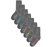 NEXT Jungen Standard 7er-Set Gepolsterte Socken mit Baumwolle Grey Splat 9_Monate-12_Monate