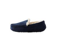 NEXT Jungen Standard Gemütliche Mokassin-Hausschuhe Navy Blue with Neutral Warm Lining 34.5
