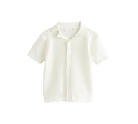 NEXT Jungen Standard Kurzarm-Poloshirt mit Reverskragen 100% Baumwolle Weiß 92-98