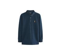 NEXT Jungen Standard LangärmeBulletPointges Polo-Shirt Marineblau 110