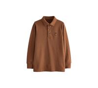 NEXT Jungen Standard Langärmeliges Polo-Shirt Hellbraun 176