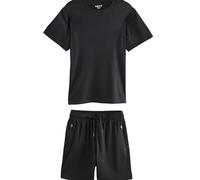 NEXT Jungen Standard Set aus sportlichem T-Shirt und Shorts Schwarz 140