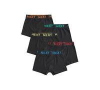 NEXT Jungen Standard Unterhosen im 5er-Set Black with Colour Waistband 122-128