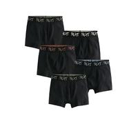 NEXT Jungen Standard Unterhosen im 5er-Set Black with Grafitti NEXT Waistband 146-152
