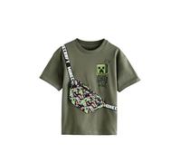 NEXT Jungen T-Shirt mit Tasche Minecraft Khaki/Green 158