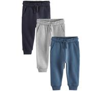NEXT Jungen Weiche Jogginghose, 3er-Pack Blau/Charcoal/Schwarz 86-92