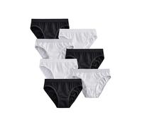 NEXT Mädchen 7er-Pack Bikinihose Schwarz/Weiß/Grau 122-128