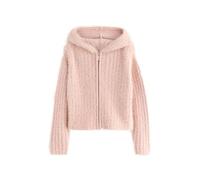 NEXT Mädchen Flauschige Kapuzenjacke mit durchgehendem Reißverschluss